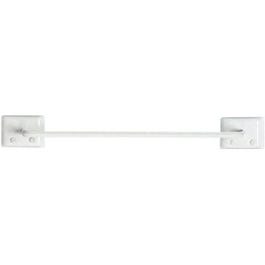 12-Inch White Steel Towel Bar