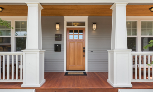 A front door of a home