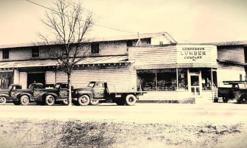 An old photo of Henderson Lumber Co. 