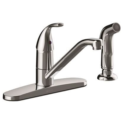 Seasons Anchor Point Single-Handle Standard Kitchen Faucet With Side Spray in Chrome
