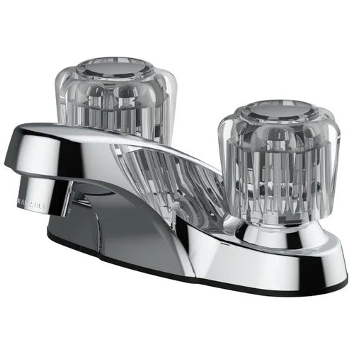 Seasons® Two-Handle Centerset Bathroom Faucet With Acrylic Knobs And Drilled For Pop-Up