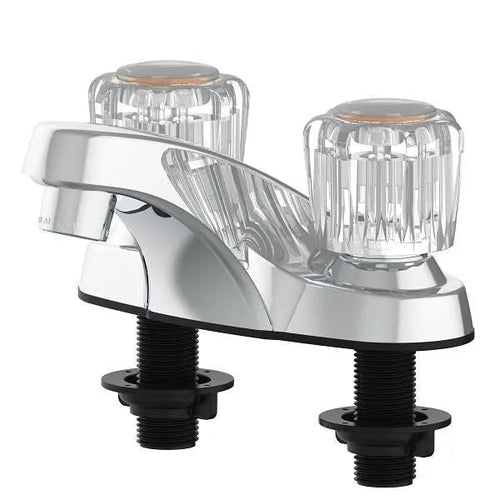 Seasons® Two-Handle Centerset Bathroom Faucet With Acrylic Knobs And Drilled For Pop-Up