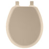 Round Molded Wood Toilet Seat, Easy-Clean & Change(TM) Hinge, STA-TITE(TM), Beige