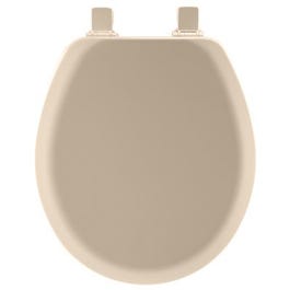 Round Molded Wood Toilet Seat, Easy-Clean & Change(TM) Hinge, STA-TITE(TM), Beige