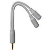 Audiovox Stereo Y Extension Cable White 3.5mm