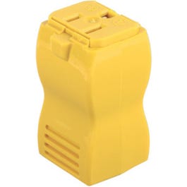 Straight Blade Connector, Yellow, 2-Pole/3-Wire, 15A, 125-Volt
