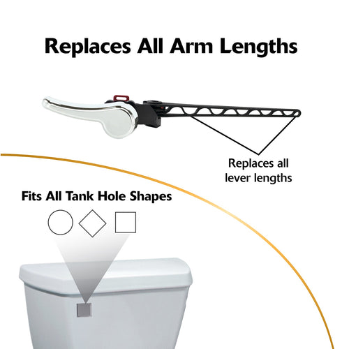 Korky Toilet Flush Handle Chrome