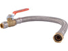 SharkBite Max Brass Push Braided Water Heater Connector with Ball Valve
