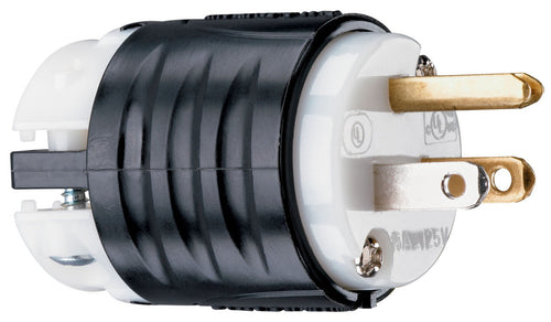 Legrand Pass & Seymour 15A, 125V Extra-Hard Use Spec-Grade Plug White Face