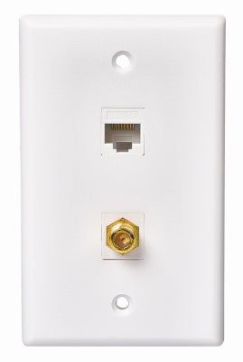 Audiovox Coax Wall Plate Cat5/6