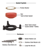 Fluidmaster 2602G-008 Universal Tank-To-Bowl Gasket System