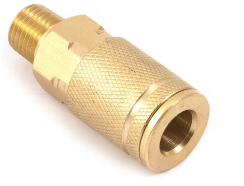 Forney Industries Tru-Flate Style Coupler, 1/4 in x 1/4 in MNPT