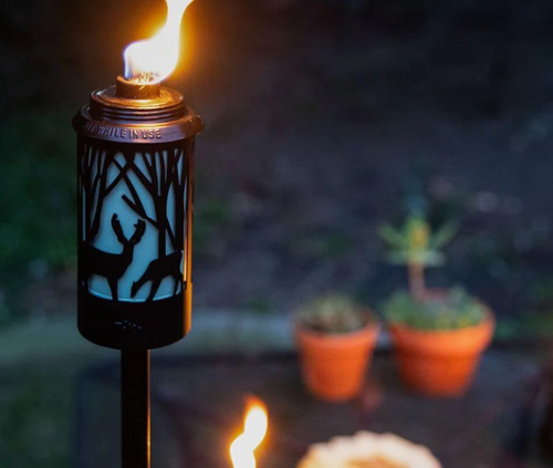 Tiki Brand 2 Pack - Easy Install Hunter Metal Torches