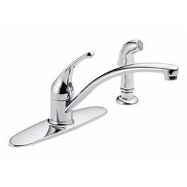 Foundations Kitchen Faucet, Single Handle, With Side Spray, Chrome